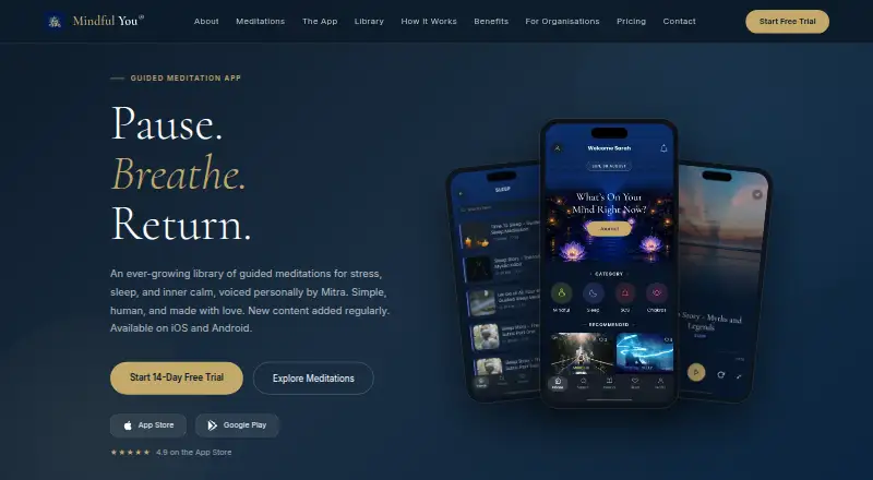 Mindful You's website