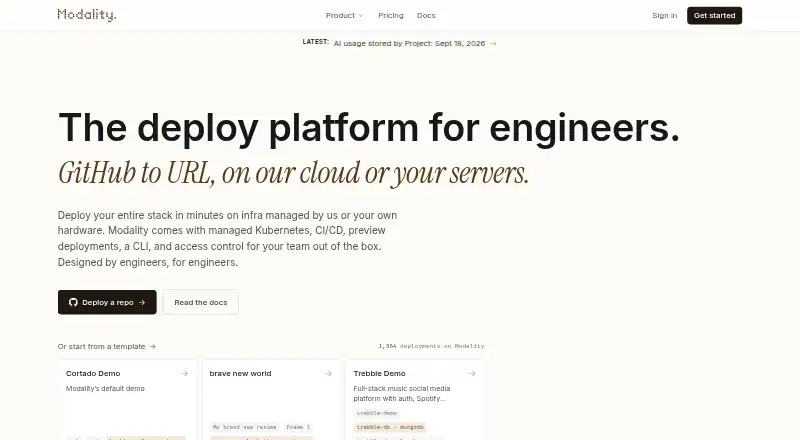 Modality's website