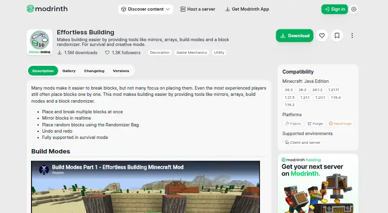 Effortless Building's website