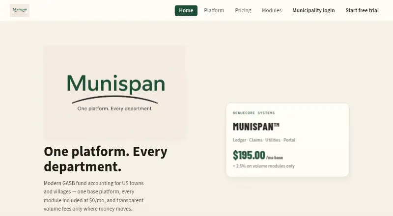 Munispan's website