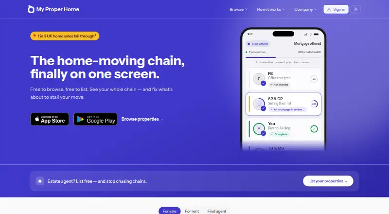 My Proper Home's website