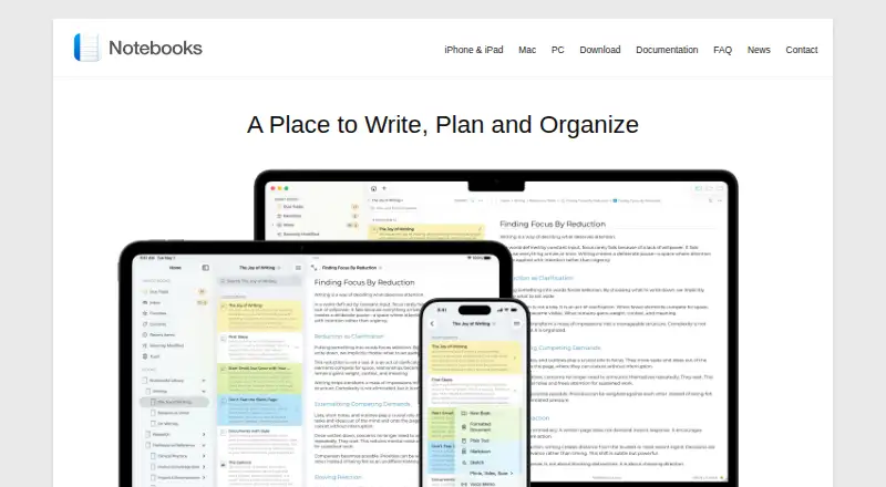 Notebooks's website