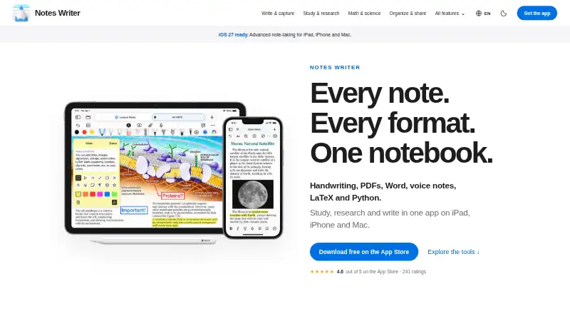 Notes Writer's website