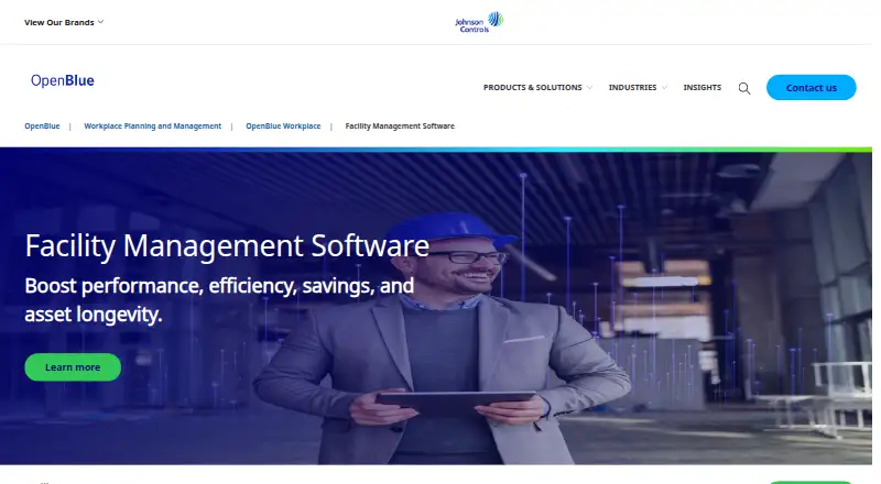 OpenBlue Workplace's website
