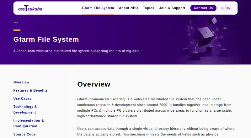 Gfarm's website