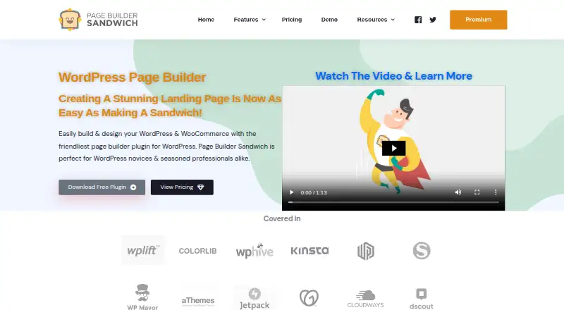 Page Builder Sandwich's website