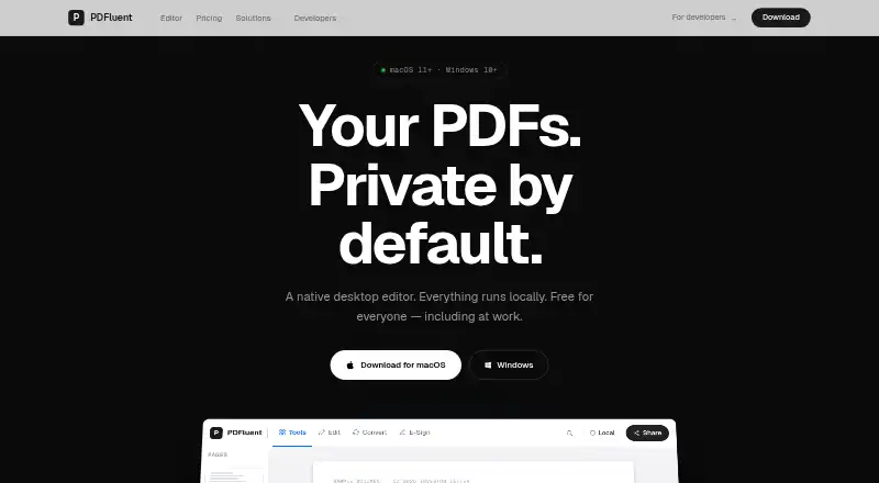 PDFluent's website