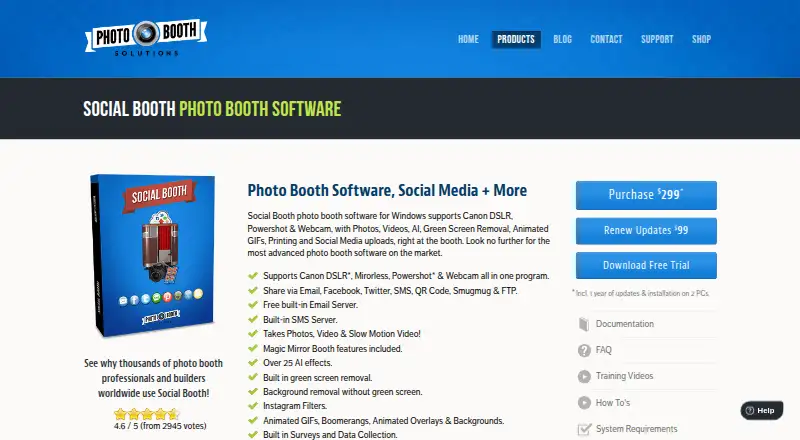 Social Booth's website