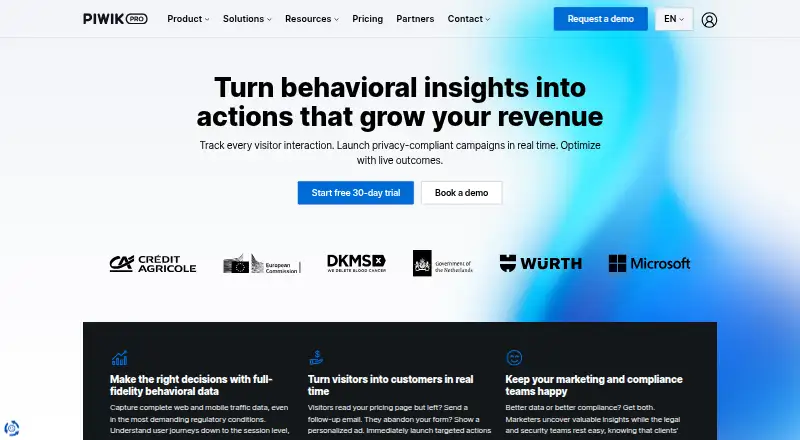 Piwik PRO Analytics Suite's website