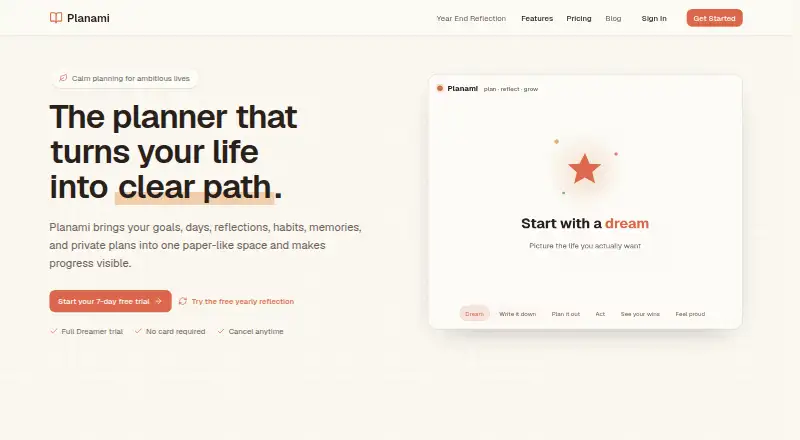 Planami's website