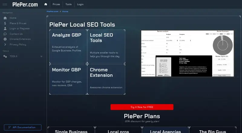 PlePer Local SEO Tools's website
