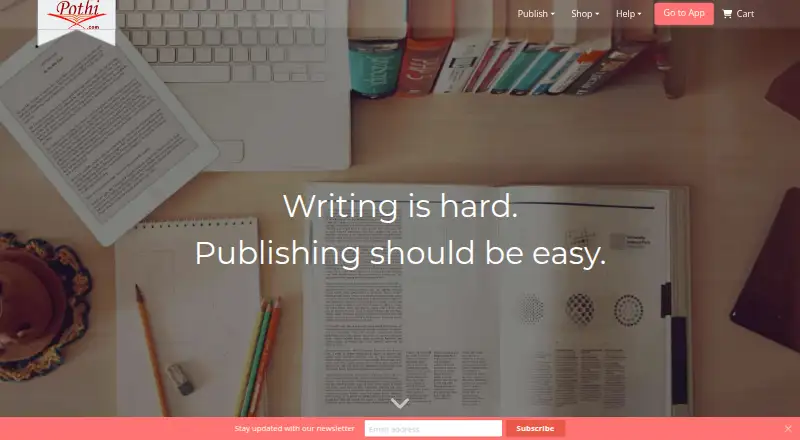 Pothi.com's website