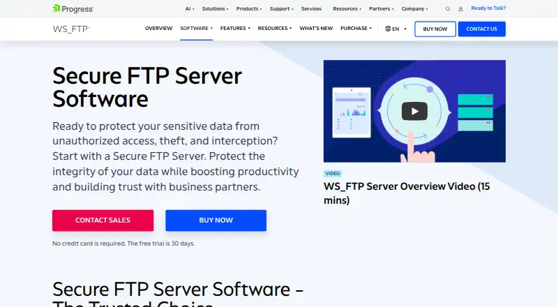 WS_FTP Server's website