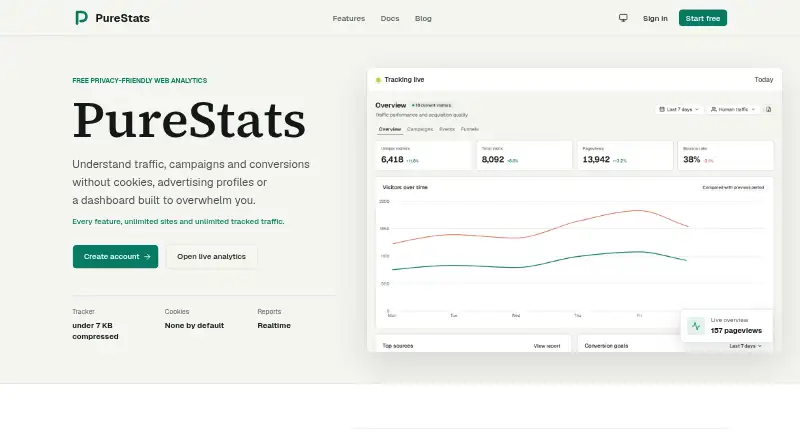PureStats's website