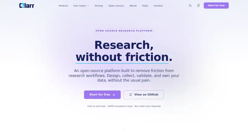 Qlarr's website