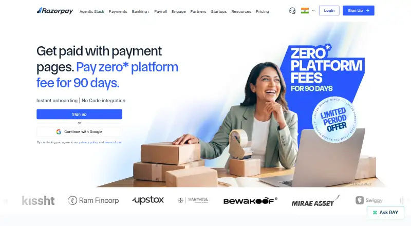 Razorpay Payment Pages's website