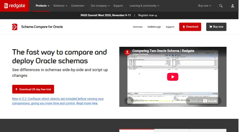 Redgate Schema Compare for Oracle's website