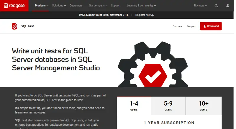 SQL Test's website