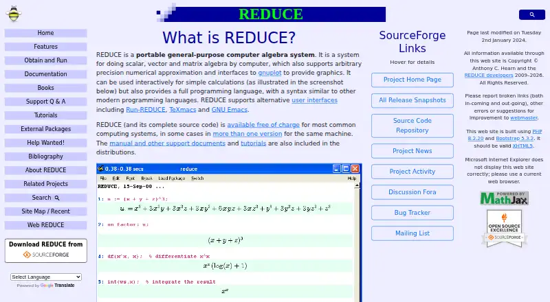 REDUCE's website