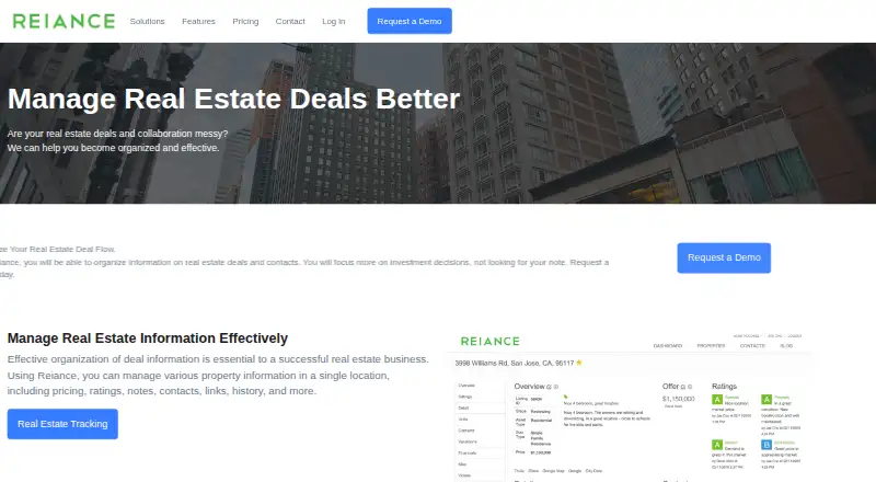 Reiance's website