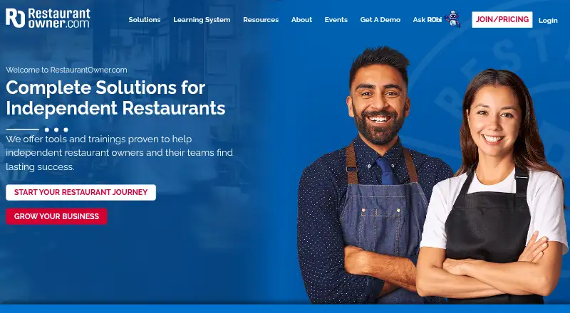 RestaurantOwner Learning System's website