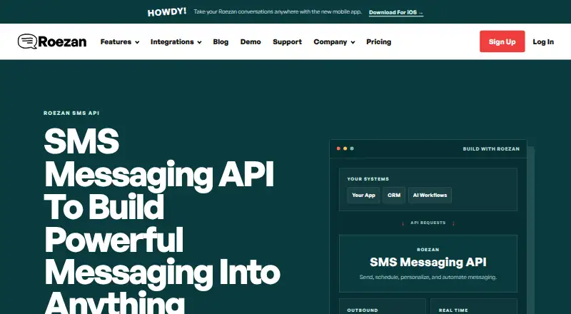 Roezan SMS API's website