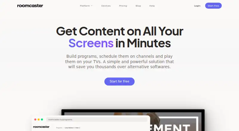 Roomcaster's website