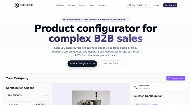 SalesCFG's website