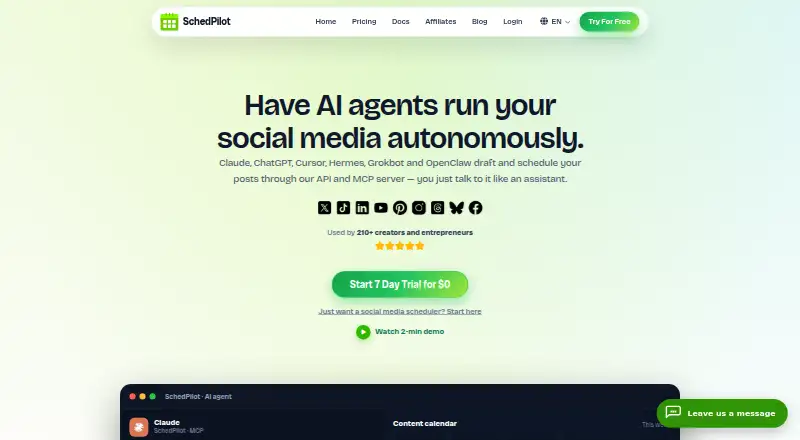 SchedPilot's website