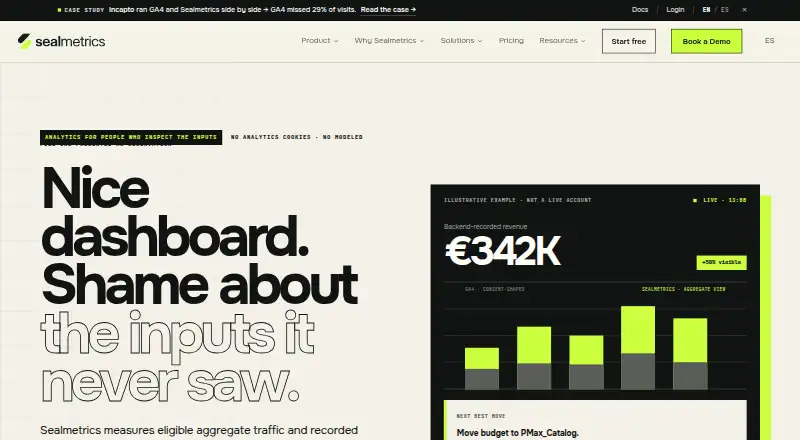 Sealmetrics's website