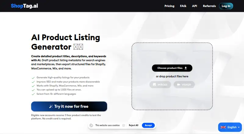 ShopTag.ai's website