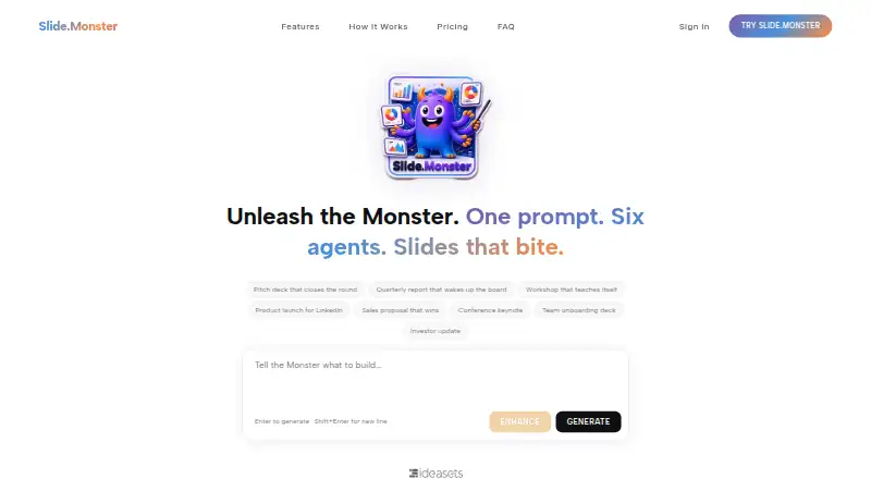 Slide.Monster's website