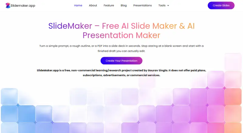 SlideMaker's website