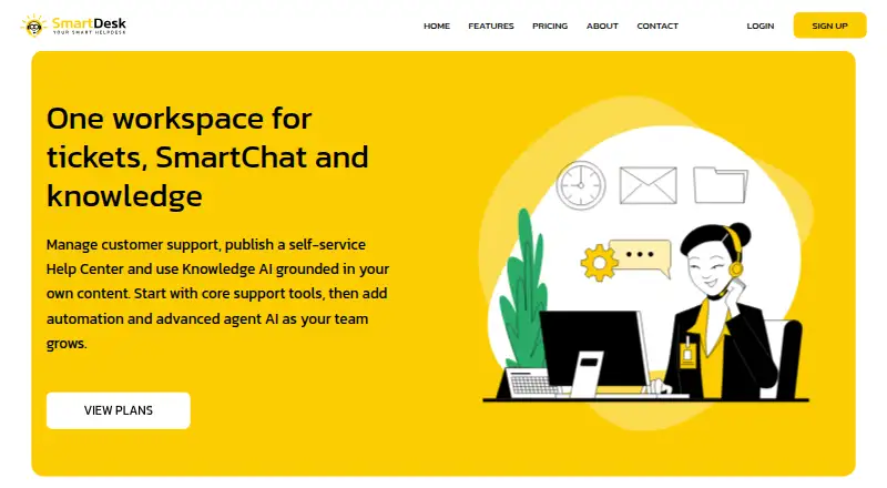 SmartDesk's website