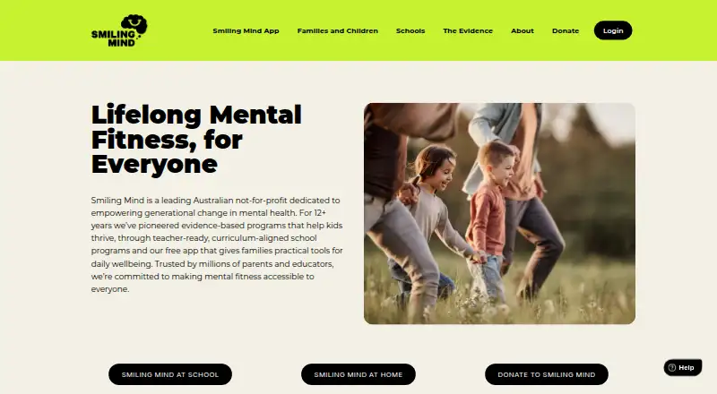 Smiling Mind's website