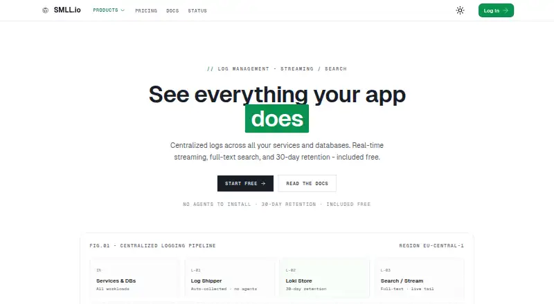 SMLL Logs's website