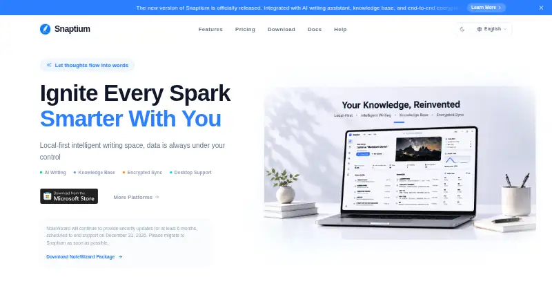 Snaptium's website