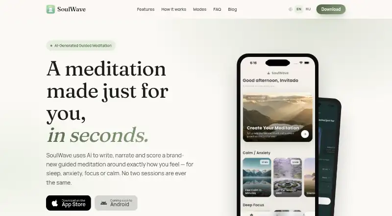 SoulWave's website