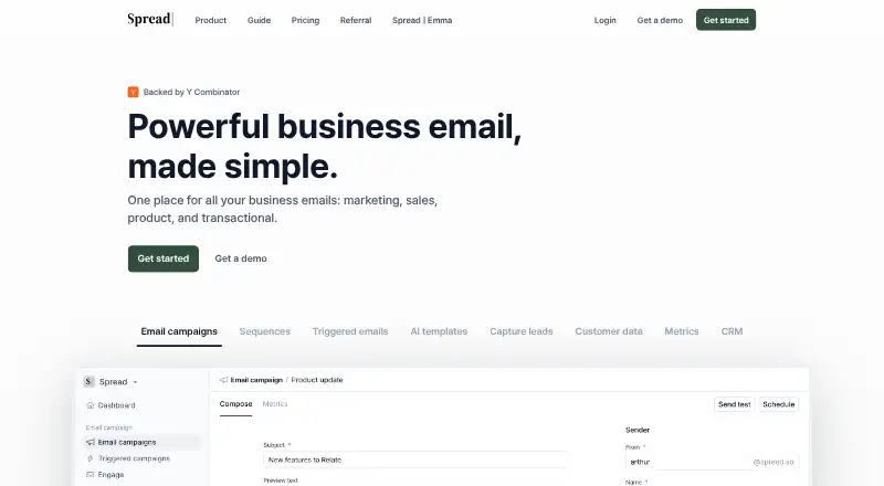 Spread's website