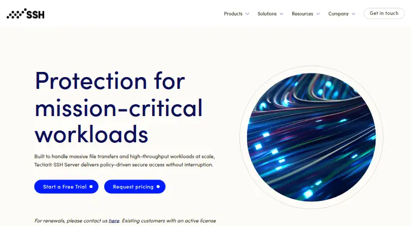 Tectia Client's website