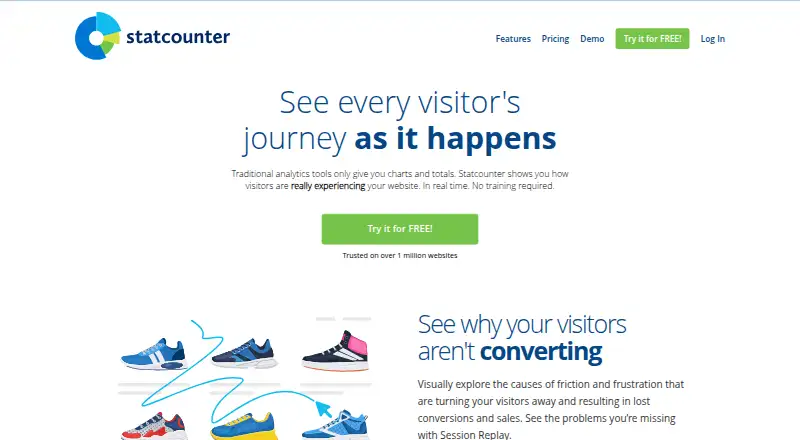 Statcounter's website