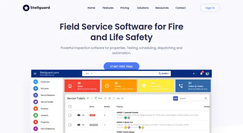Stellguard's website