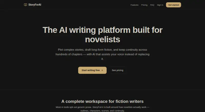StoryForAI's website