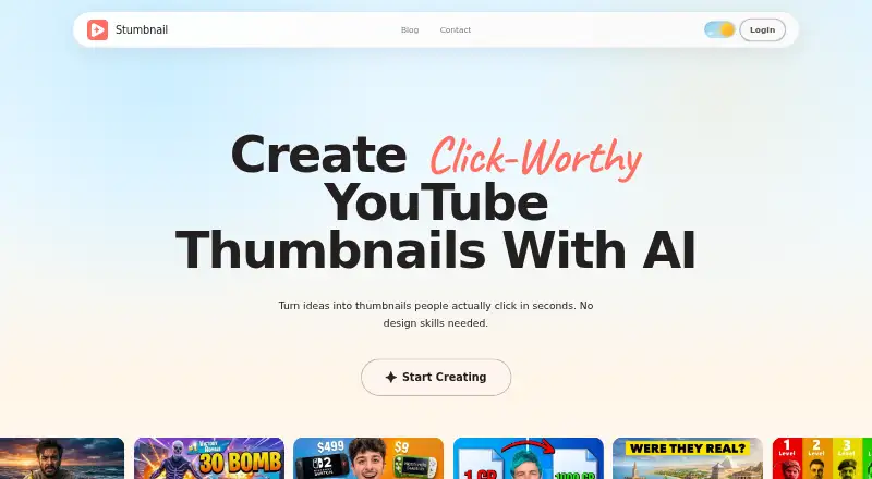 Stumbnail's website