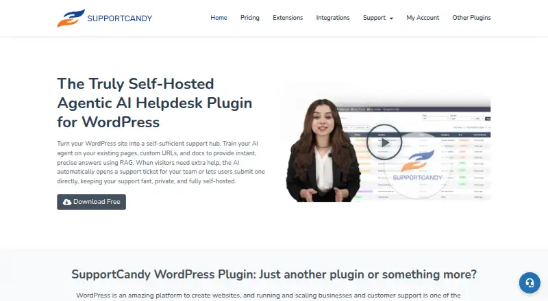 SupportCandy's website