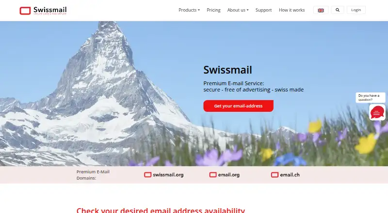 Swissmail's website