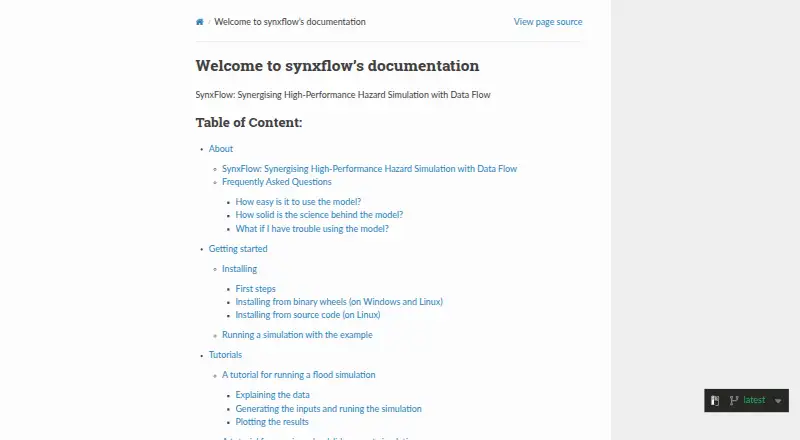SynxFlow's website