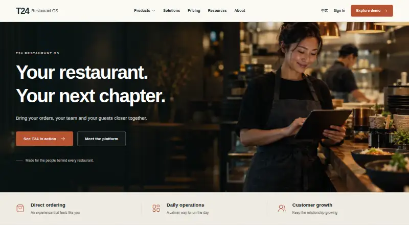 T24 Restaurant's website