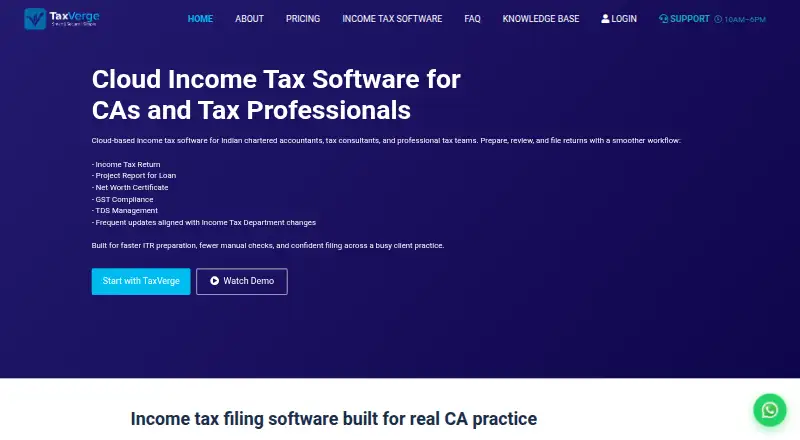 TaxVerge's website
