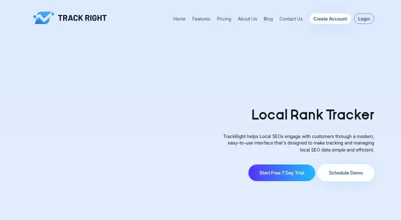 TrackRight's website